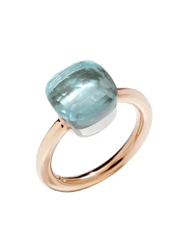 Pomellato Women's Nudo 18K Rose Gold & Blue Topaz Petite Square Ring - Rose Gold | Thumbnail 1 Pomellato Women's Nudo 18K Rose Gold & Blue Topaz Petite Square Ring - Rose Gold | Thumbnail 1