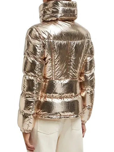 Moncler Women's Douros Short Down Jacket - Metallic Beige | Thumbnail 3 Moncler Women's Douros Short Down Jacket - Metallic Beige | Thumbnail 3