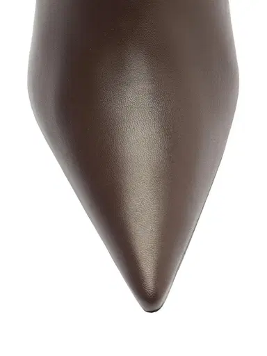 Schutz Women's Mikki 85MM Leather Stiletto Booties - Dark Chocolate | Thumbnail 4 Schutz Women's Mikki 85MM Leather Stiletto Booties - Dark Chocolate | Thumbnail 4