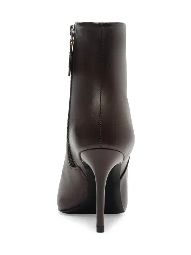 Schutz Women's Mikki 85MM Leather Stiletto Booties - Dark Chocolate | Thumbnail 6 Schutz Women's Mikki 85MM Leather Stiletto Booties - Dark Chocolate | Thumbnail 6
