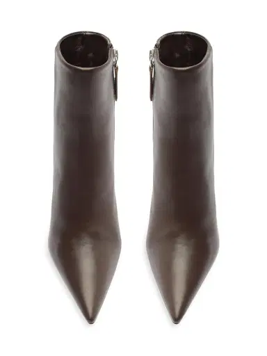 Schutz Women's Mikki 85MM Leather Stiletto Booties - Dark Chocolate | Thumbnail 9 Schutz Women's Mikki 85MM Leather Stiletto Booties - Dark Chocolate | Thumbnail 9