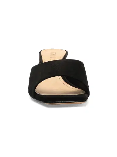 Schutz Women's Dethalia 65MM Suede Sandals - Black | Thumbnail 6 Schutz Women's Dethalia 65MM Suede Sandals - Black | Thumbnail 6