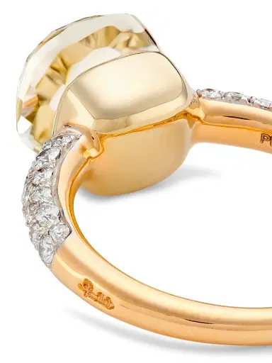 Pomellato Women's Nudo Petit White Topaz, Diamond, 18K White Gold, & 18K Rose Gold Ring - Rose White Gold | Thumbnail 3 Pomellato Women's Nudo Petit White Topaz, Diamond, 18K White Gold, & 18K Rose Gold Ring - Rose White Gold | Thumbnail 3