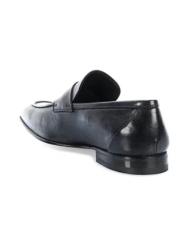 Santoni Men's Leather Loafers - Black | Thumbnail 3 Santoni Men's Leather Loafers - Black | Thumbnail 3