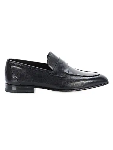 Santoni Men's Leather Loafers - Black | Thumbnail 1 Santoni Men's Leather Loafers - Black | Thumbnail 1