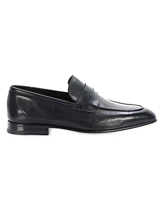 Men's Leather Loafers - Black Men's Leather Loafers - Black