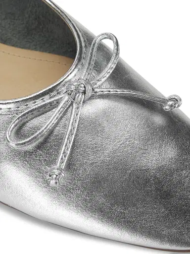Schutz Women's Arissa Leather Ballet Flats - Silver | Thumbnail 6 Schutz Women's Arissa Leather Ballet Flats - Silver | Thumbnail 6