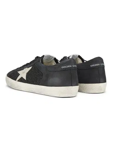 Golden Goose Men's Super Star Crystal-Embellished Leather Sneakers - Black Grey Morn | Thumbnail 3 Golden Goose Men's Super Star Crystal-Embellished Leather Sneakers - Black Grey Morn | Thumbnail 3