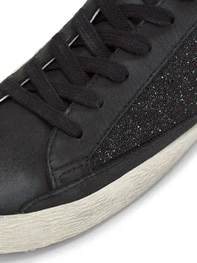 Golden Goose Men's Super Star Crystal-Embellished Leather Sneakers - Black Grey Morn | Thumbnail 5 Golden Goose Men's Super Star Crystal-Embellished Leather Sneakers - Black Grey Morn | Thumbnail 5
