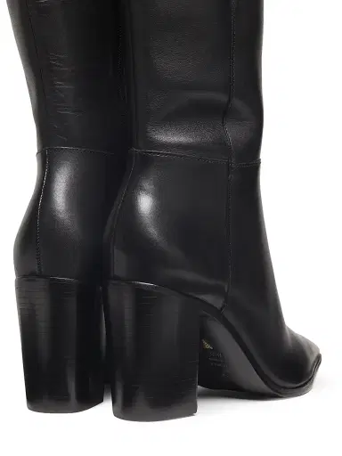 Schutz Women's Mikki Up 90MM Leather Block-Heel Boots - Black | Thumbnail 3 Schutz Women's Mikki Up 90MM Leather Block-Heel Boots - Black | Thumbnail 3