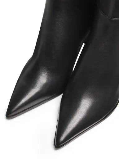 Schutz Women's Mikki Up 90MM Leather Block-Heel Boots - Black | Thumbnail 4 Schutz Women's Mikki Up 90MM Leather Block-Heel Boots - Black | Thumbnail 4