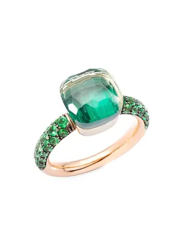 Pomellato Women's Nudo Classic Petit Two-Tone 18K Gold & Multi-Stone Ring - Green | Thumbnail 1 Pomellato Women's Nudo Classic Petit Two-Tone 18K Gold & Multi-Stone Ring - Green | Thumbnail 1