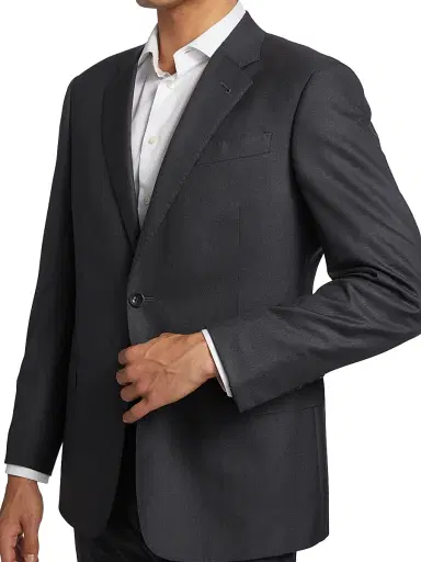 Giorgio Armani Men's Wool & Silk Two-Piece Suit - Solid Dark - Size 48 | Thumbnail 6 Giorgio Armani Men's Wool & Silk Two-Piece Suit - Solid Dark - Size 48 | Thumbnail 6