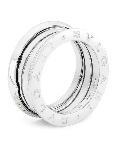BVLGARI Women's B. Zero1 18K White Gold & Diamond Three-Band Ring - White | Thumbnail 3 BVLGARI Women's B. Zero1 18K White Gold & Diamond Three-Band Ring - White | Thumbnail 3