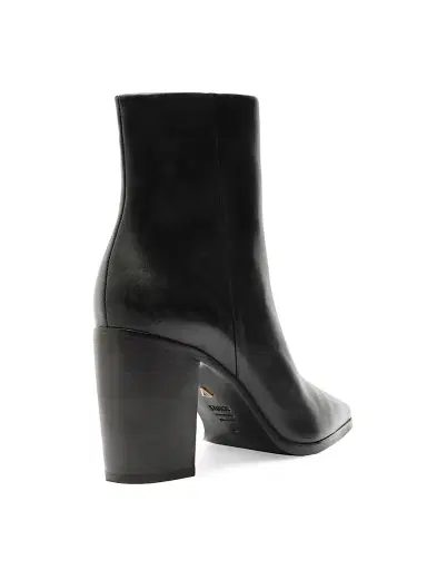 Schutz Women's Mikki 85MM Block-Heel Leather Booties - Black | Thumbnail 3 Schutz Women's Mikki 85MM Block-Heel Leather Booties - Black | Thumbnail 3