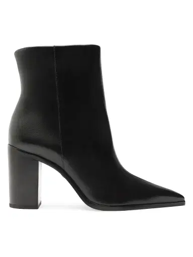 Schutz Women's Mikki 85MM Block-Heel Leather Booties - Black | Thumbnail 1 Schutz Women's Mikki 85MM Block-Heel Leather Booties - Black | Thumbnail 1