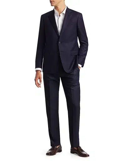 Giorgio Armani Men's Solid Single-Breasted Blazer - Navy - Size 50 | Thumbnail 2 Giorgio Armani Men's Solid Single-Breasted Blazer - Navy - Size 50 | Thumbnail 2