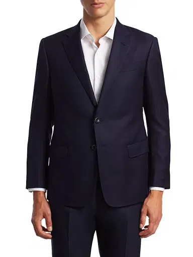 Giorgio Armani Men's Solid Single-Breasted Blazer - Navy - Size 50 | Thumbnail 3 Giorgio Armani Men's Solid Single-Breasted Blazer - Navy - Size 50 | Thumbnail 3