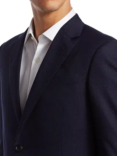 Giorgio Armani Men's Solid Single-Breasted Blazer - Navy - Size 50 | Thumbnail 6 Giorgio Armani Men's Solid Single-Breasted Blazer - Navy - Size 50 | Thumbnail 6