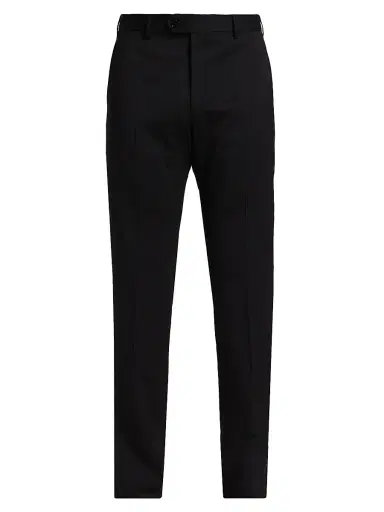 Giorgio Armani Men's Tapered Wool Trousers - Black - Size 42 | Thumbnail 1 Giorgio Armani Men's Tapered Wool Trousers - Black - Size 42 | Thumbnail 1