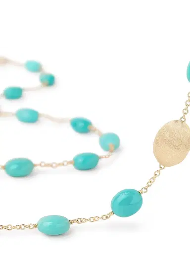 Marco Bicego Women's Siviglia 18K Yellow Gold & Turquoise Long Necklace - Yellow Gold | Thumbnail 4 Marco Bicego Women's Siviglia 18K Yellow Gold & Turquoise Long Necklace - Yellow Gold | Thumbnail 4