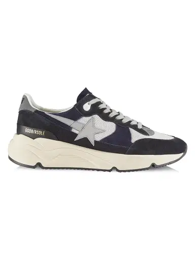 Golden Goose Men's Running Sole Low-Top Sneakers - Silver Blue Grey - Size 12 | Thumbnail 1 Golden Goose Men's Running Sole Low-Top Sneakers - Silver Blue Grey - Size 12 | Thumbnail 1