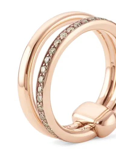 Pomellato Women's Iconica 18K Rose Gold & Brown Diamond Stack Ring - Rose Gold | Thumbnail 4 Pomellato Women's Iconica 18K Rose Gold & Brown Diamond Stack Ring - Rose Gold | Thumbnail 4
