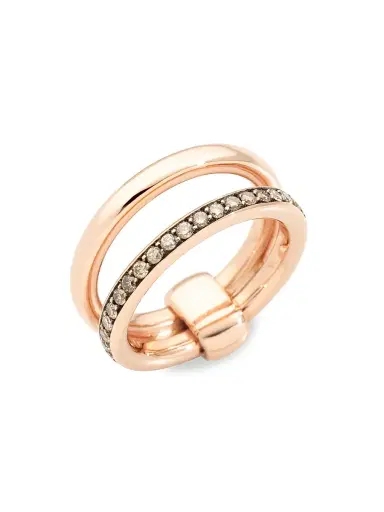 Pomellato Women's Iconica 18K Rose Gold & Brown Diamond Stack Ring - Rose Gold | Thumbnail 1 Pomellato Women's Iconica 18K Rose Gold & Brown Diamond Stack Ring - Rose Gold | Thumbnail 1