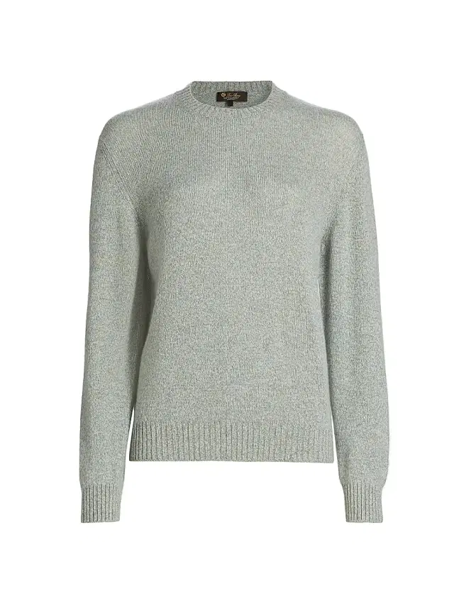 Women's Cellio Cashmere Crewneck Sweater - White Snow Star Dust Women's Cellio Cashmere Crewneck Sweater - White Snow Star Dust