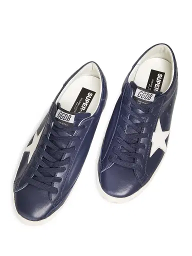 Golden Goose Men's Super Star Leather Low-Top Sneakers - Eclipse Latte | Thumbnail 4 Golden Goose Men's Super Star Leather Low-Top Sneakers - Eclipse Latte | Thumbnail 4