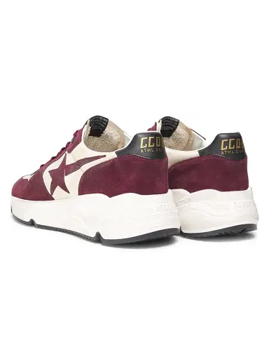 Golden Goose Men's Running Sole Low-Top Sneakers - White Burgundy Black - Size 12 | Thumbnail 3 Golden Goose Men's Running Sole Low-Top Sneakers - White Burgundy Black - Size 12 | Thumbnail 3