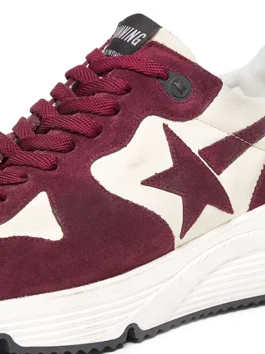 Golden Goose Men's Running Sole Low-Top Sneakers - White Burgundy Black - Size 12 | Thumbnail 5 Golden Goose Men's Running Sole Low-Top Sneakers - White Burgundy Black - Size 12 | Thumbnail 5