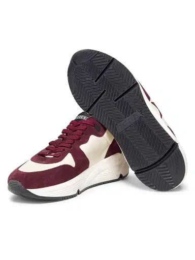 Golden Goose Men's Running Sole Low-Top Sneakers - White Burgundy Black - Size 12 | Thumbnail 6 Golden Goose Men's Running Sole Low-Top Sneakers - White Burgundy Black - Size 12 | Thumbnail 6