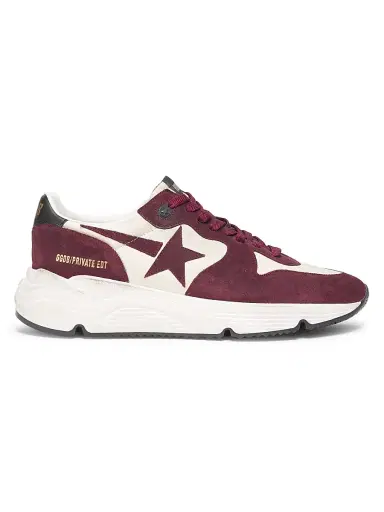 Golden Goose Men's Running Sole Low-Top Sneakers - White Burgundy Black - Size 12 | Thumbnail 1 Golden Goose Men's Running Sole Low-Top Sneakers - White Burgundy Black - Size 12 | Thumbnail 1