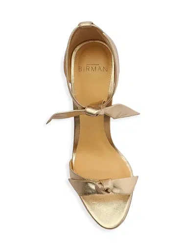 Alexandre Birman Women's Clarita Metallic Leather Sandals - Golden - Size 12 | Thumbnail 5 Alexandre Birman Women's Clarita Metallic Leather Sandals - Golden - Size 12 | Thumbnail 5