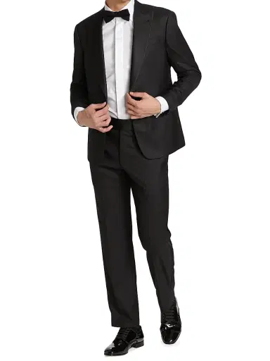 Giorgio Armani Men's Wool 2-Piece Tuxedo - Black - Size 44 | Thumbnail 2 Giorgio Armani Men's Wool 2-Piece Tuxedo - Black - Size 44 | Thumbnail 2