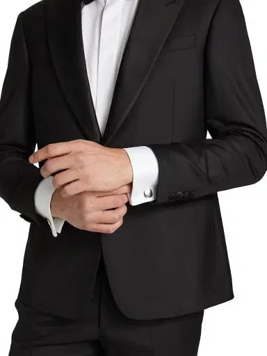 Giorgio Armani Men's Wool 2-Piece Tuxedo - Black - Size 44 | Thumbnail 6 Giorgio Armani Men's Wool 2-Piece Tuxedo - Black - Size 44 | Thumbnail 6