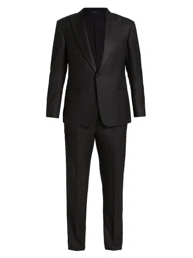 Giorgio Armani Men's Wool 2-Piece Tuxedo - Black - Size 44 | Thumbnail 1 Giorgio Armani Men's Wool 2-Piece Tuxedo - Black - Size 44 | Thumbnail 1
