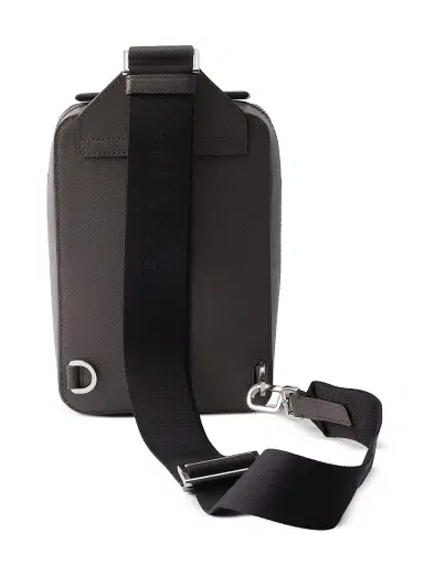 Prada Men's Brique Saffiano Leather Bag - Dark Grey | Thumbnail 3 Prada Men's Brique Saffiano Leather Bag - Dark Grey | Thumbnail 3