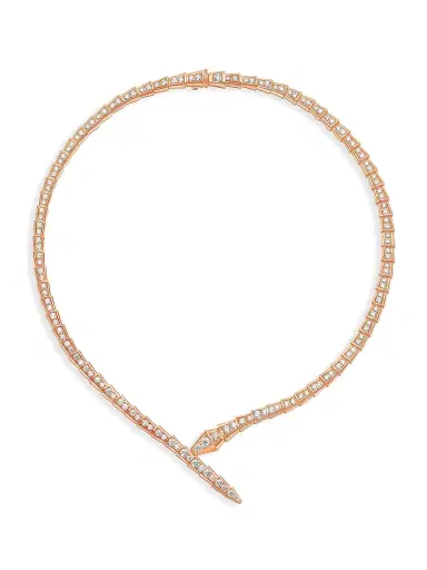 BVLGARI Women's Serpenti Viper 18K Rose Gold & Diamond Choker - Pink Gold | Thumbnail 1 BVLGARI Women's Serpenti Viper 18K Rose Gold & Diamond Choker - Pink Gold | Thumbnail 1