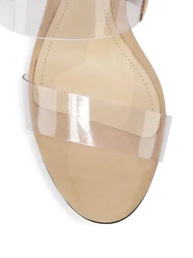Schutz Women's Victorie Vinyl & Suede Mules - Tan | Thumbnail 4 Schutz Women's Victorie Vinyl & Suede Mules - Tan | Thumbnail 4