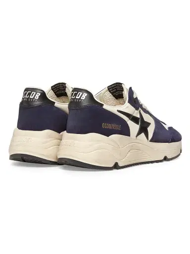 Golden Goose Men's Running Sole Leather & Suede Sneakers - Navy Beige - Size 12 | Thumbnail 3 Golden Goose Men's Running Sole Leather & Suede Sneakers - Navy Beige - Size 12 | Thumbnail 3