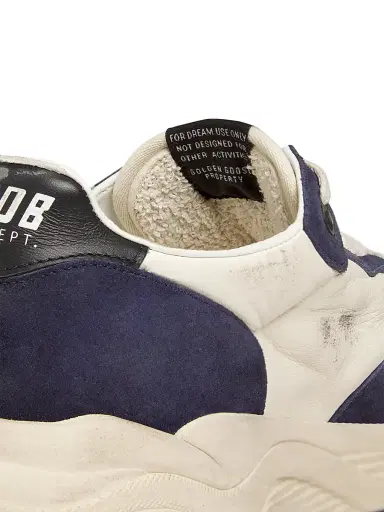 Golden Goose Men's Running Sole Leather & Suede Sneakers - Navy Beige - Size 12 | Thumbnail 5 Golden Goose Men's Running Sole Leather & Suede Sneakers - Navy Beige - Size 12 | Thumbnail 5