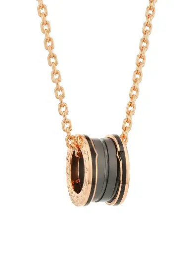 BVLGARI Women's B. zero1 18K Rose Gold & Black Ceramic Pendant Necklace - Black Rose Gold | Thumbnail 1 BVLGARI Women's B. zero1 18K Rose Gold & Black Ceramic Pendant Necklace - Black Rose Gold | Thumbnail 1