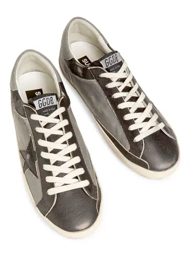 Golden Goose Men's Super Star Leather Sneakers | Thumbnail 4 Golden Goose Men's Super Star Leather Sneakers | Thumbnail 4