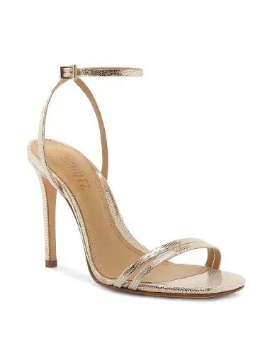 Schutz Women's Altina Metallic Embossed Leather Sandals - Gold | Thumbnail 2 Schutz Women's Altina Metallic Embossed Leather Sandals - Gold | Thumbnail 2