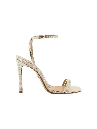 Schutz Women's Altina Metallic Embossed Leather Sandals - Gold | Thumbnail 1 Schutz Women's Altina Metallic Embossed Leather Sandals - Gold | Thumbnail 1
