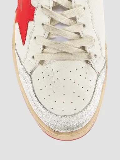 Golden Goose Men's Ball Star Leather Low-Top Sneakers - White - Size 13 | Thumbnail 4 Golden Goose Men's Ball Star Leather Low-Top Sneakers - White - Size 13 | Thumbnail 4