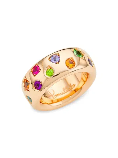 Pomellato Women's Iconica 18K Rose Gold & Multi-Stone Medium Ring - Yellow Gold | Thumbnail 1 Pomellato Women's Iconica 18K Rose Gold & Multi-Stone Medium Ring - Yellow Gold | Thumbnail 1