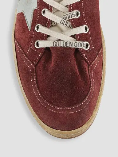 Golden Goose Men's Ballstar Suede Low-Top Sneakers - Brandy Aquamarine | Thumbnail 4 Golden Goose Men's Ballstar Suede Low-Top Sneakers - Brandy Aquamarine | Thumbnail 4